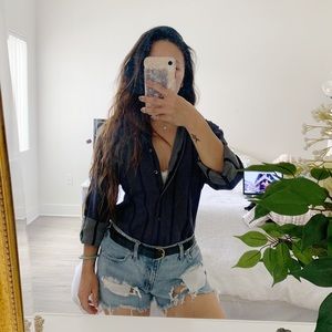 Oversized button down blouse